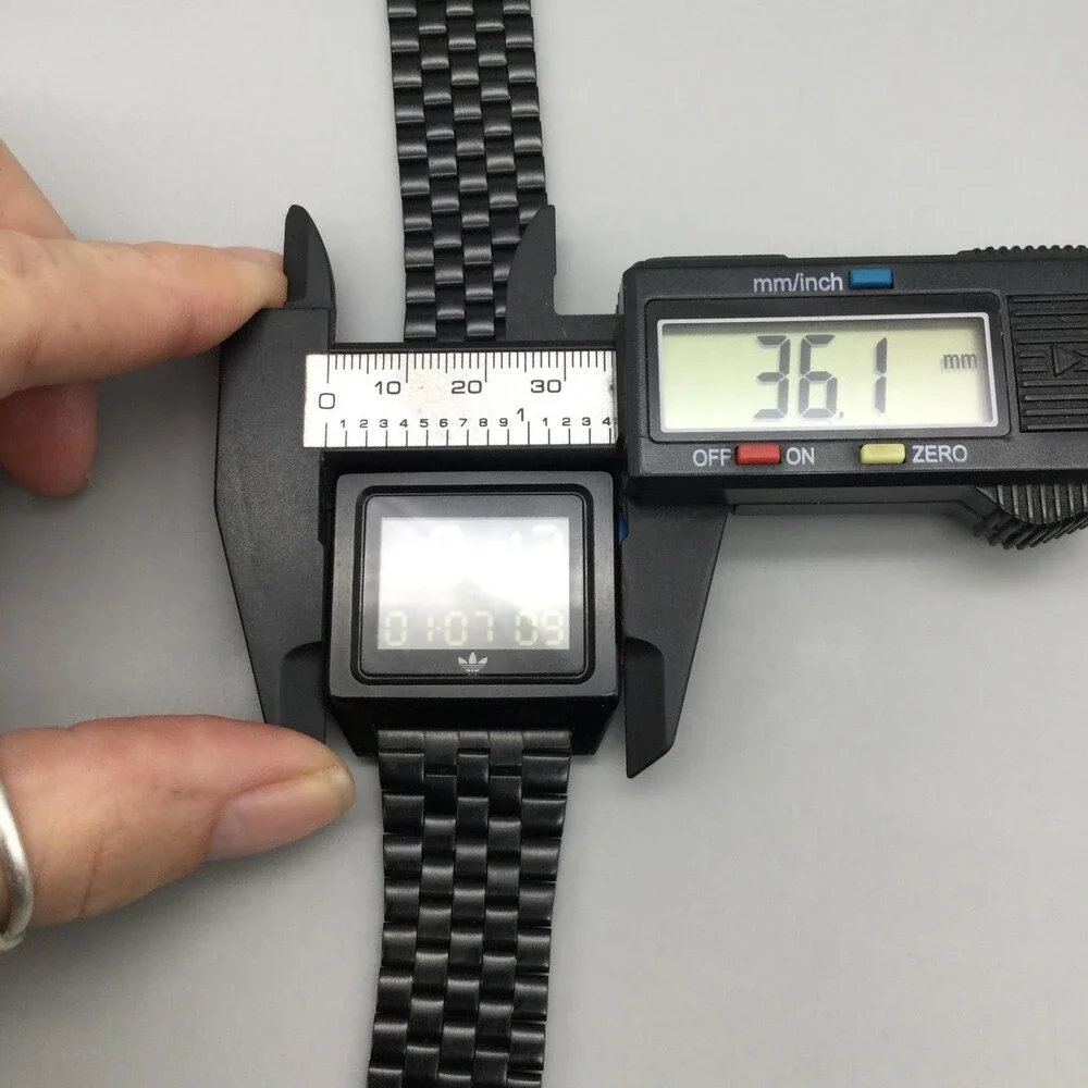 Adidas Archive_M1 Mens Watch 36mm Black Digital Stainless 50M Sport New Battery